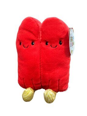 Giggle Scape Red Plush Toy With Smiling Faces & Yellow Feet For Ages 1+